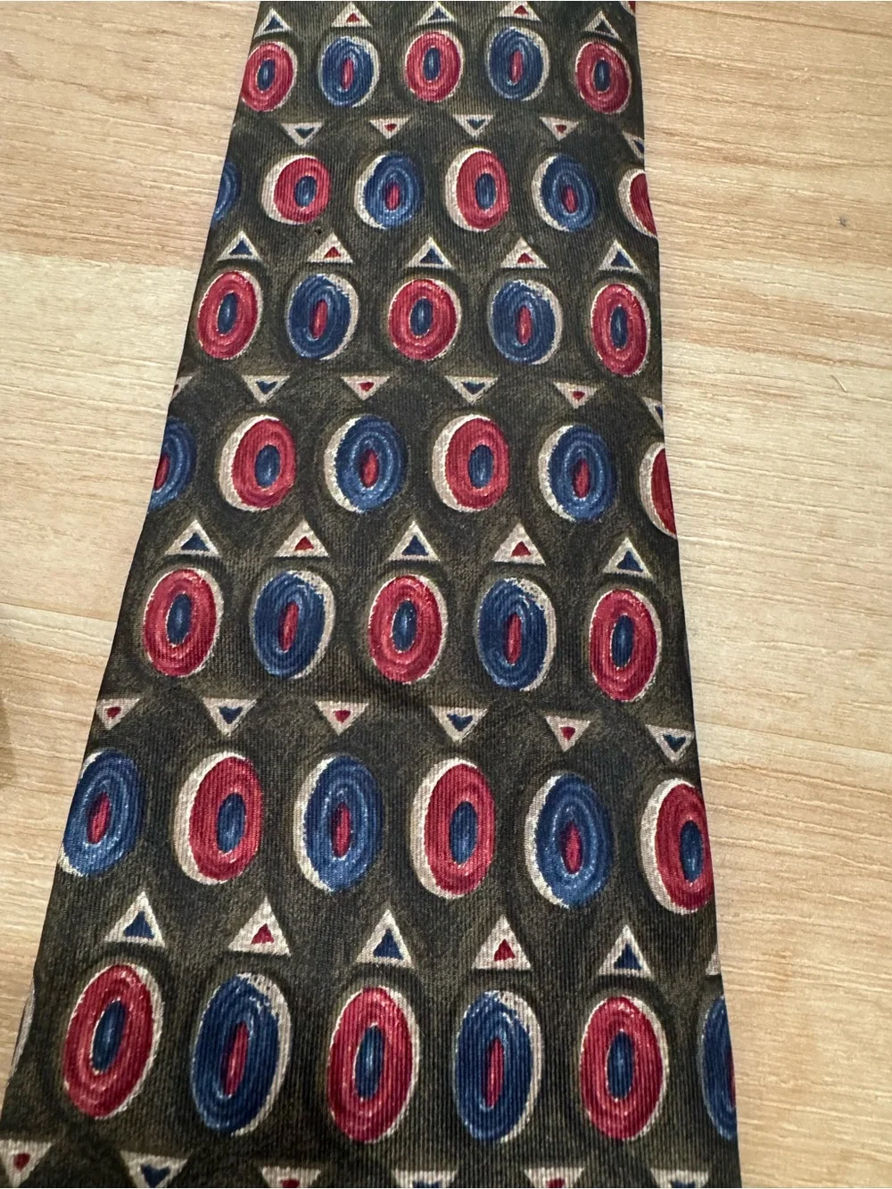 80s Liberty of London Made in USA 100% Italian Silk Graphic Print Tie